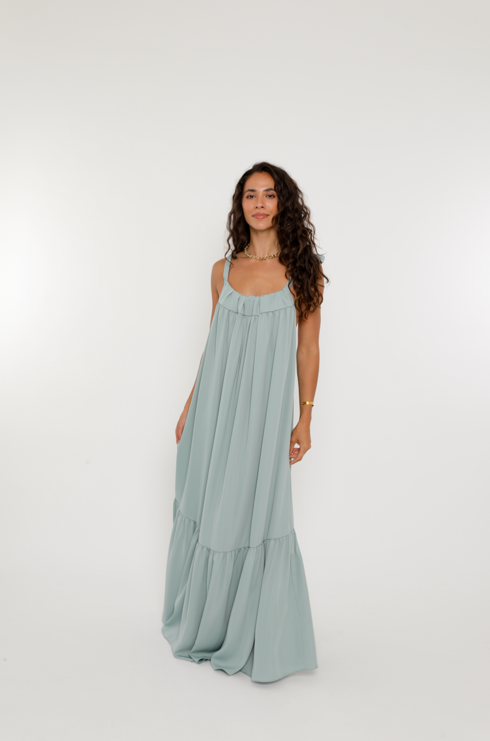 Mia Tie-Up Maxi Dress in Marino