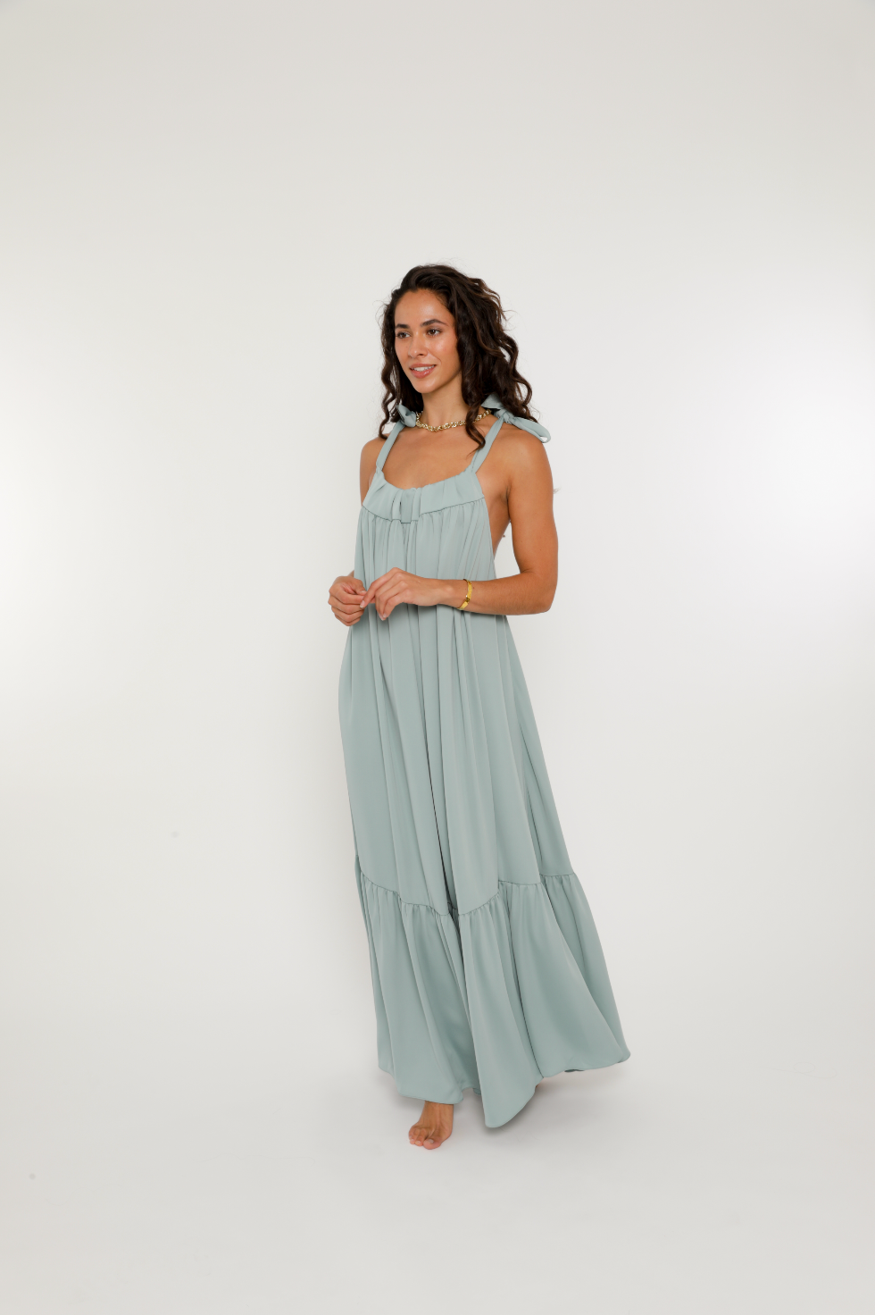 Mia Tie-Up Maxi Dress