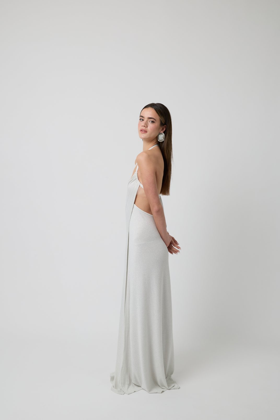 Perla Wrap Maxi Dress in White