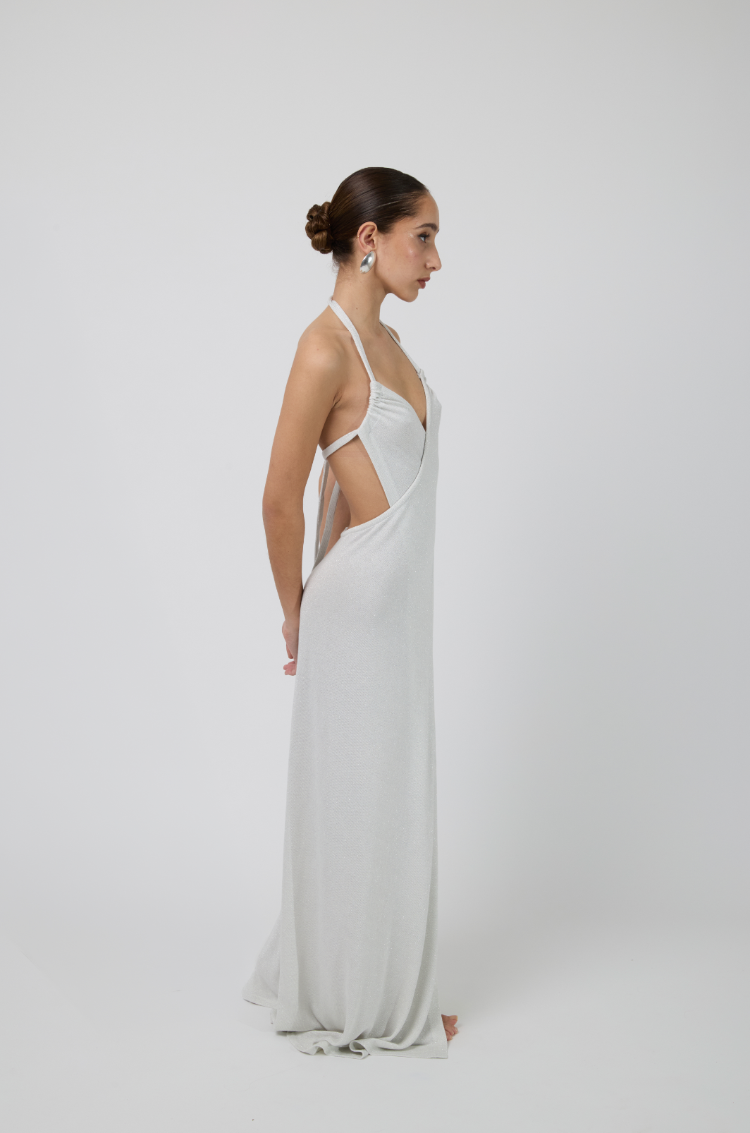 Perla Wrap Maxi Dress in White