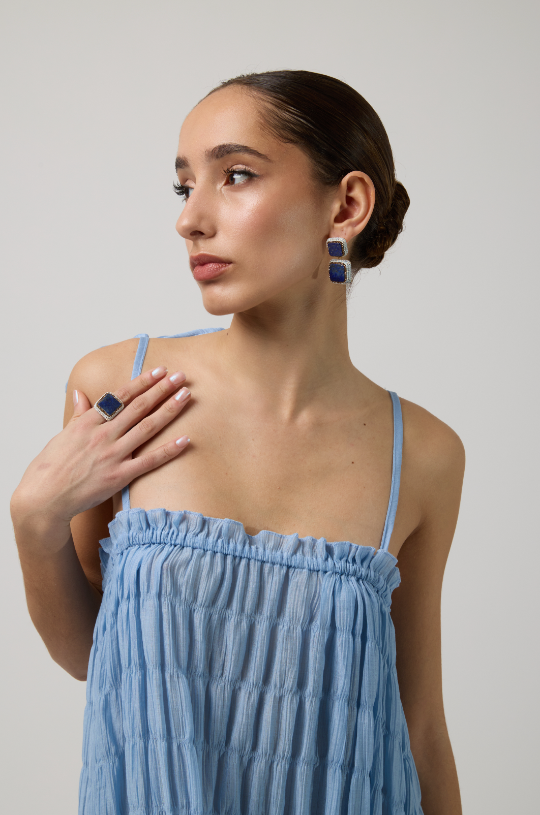 Celeste Maxi Dress in Baby Blue