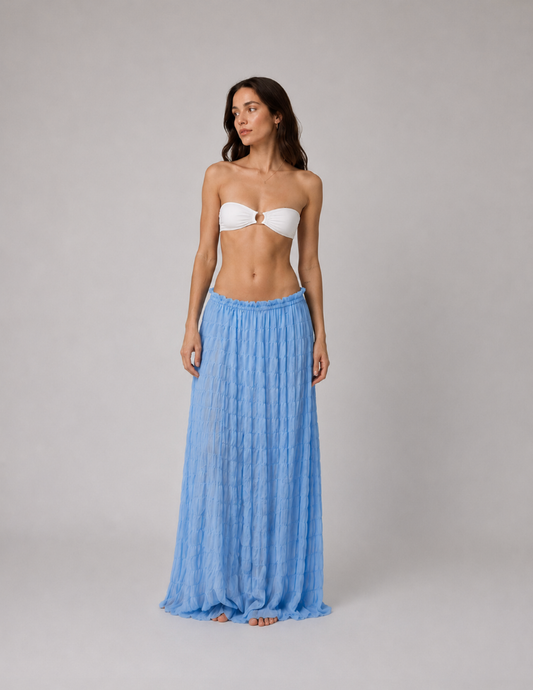 Celeste Maxi Skirt in Baby Blue