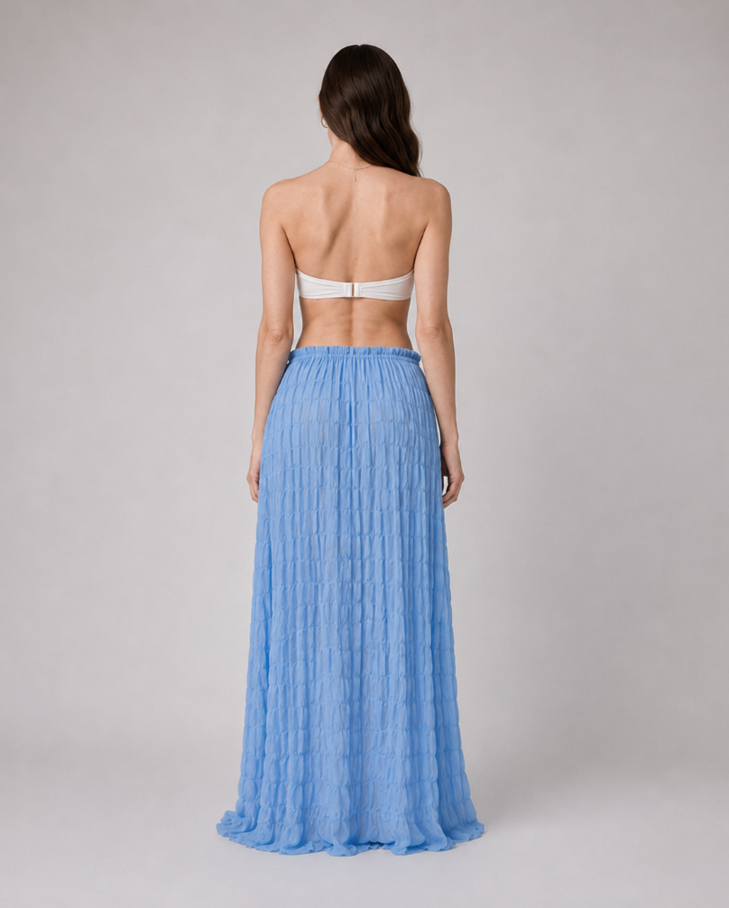 Celeste Maxi Skirt in Baby Blue