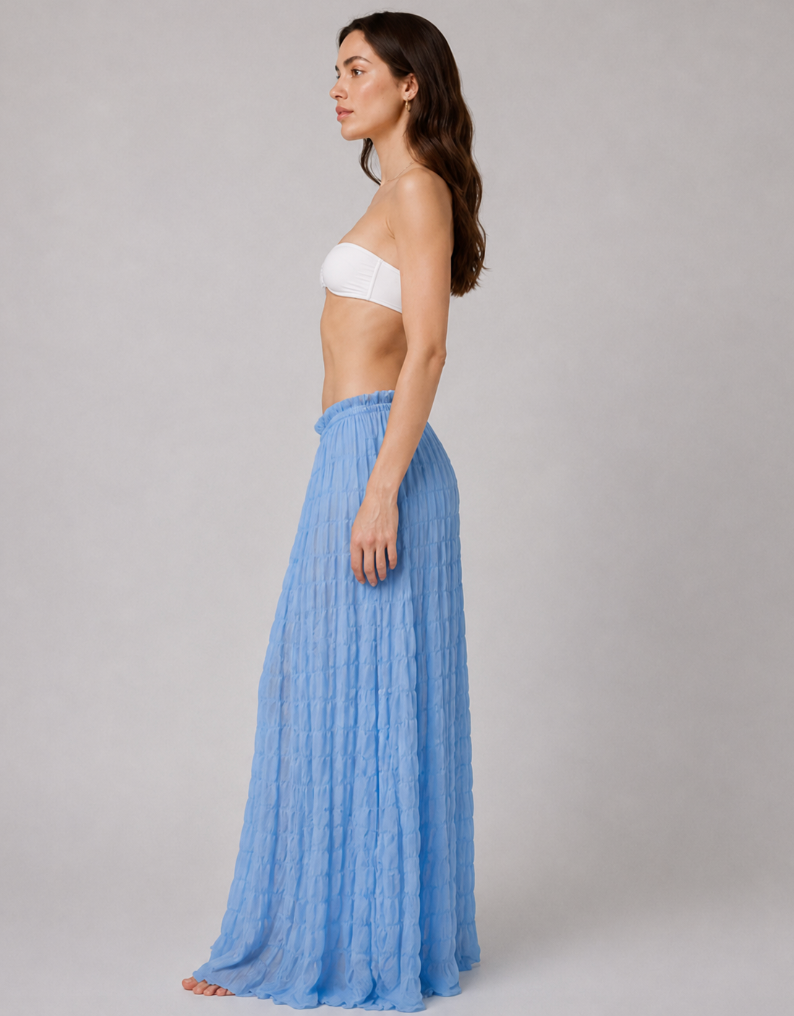 Celeste Maxi Skirt in Baby Blue
