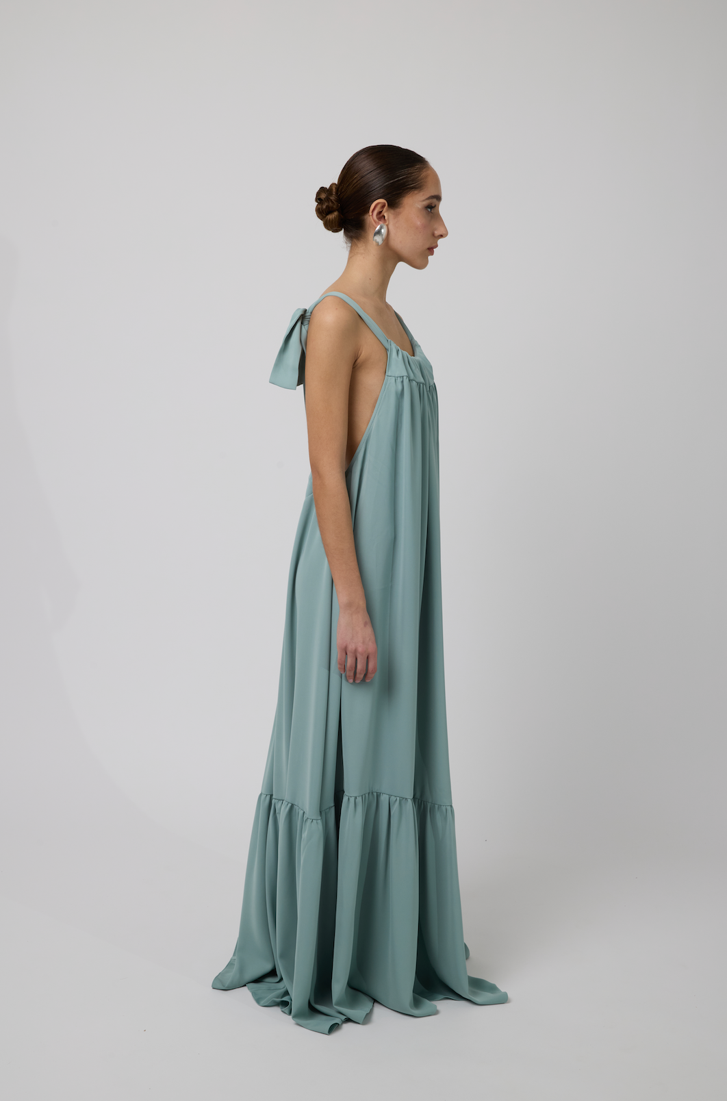 Mia Tie-Up Maxi Dress in Marino
