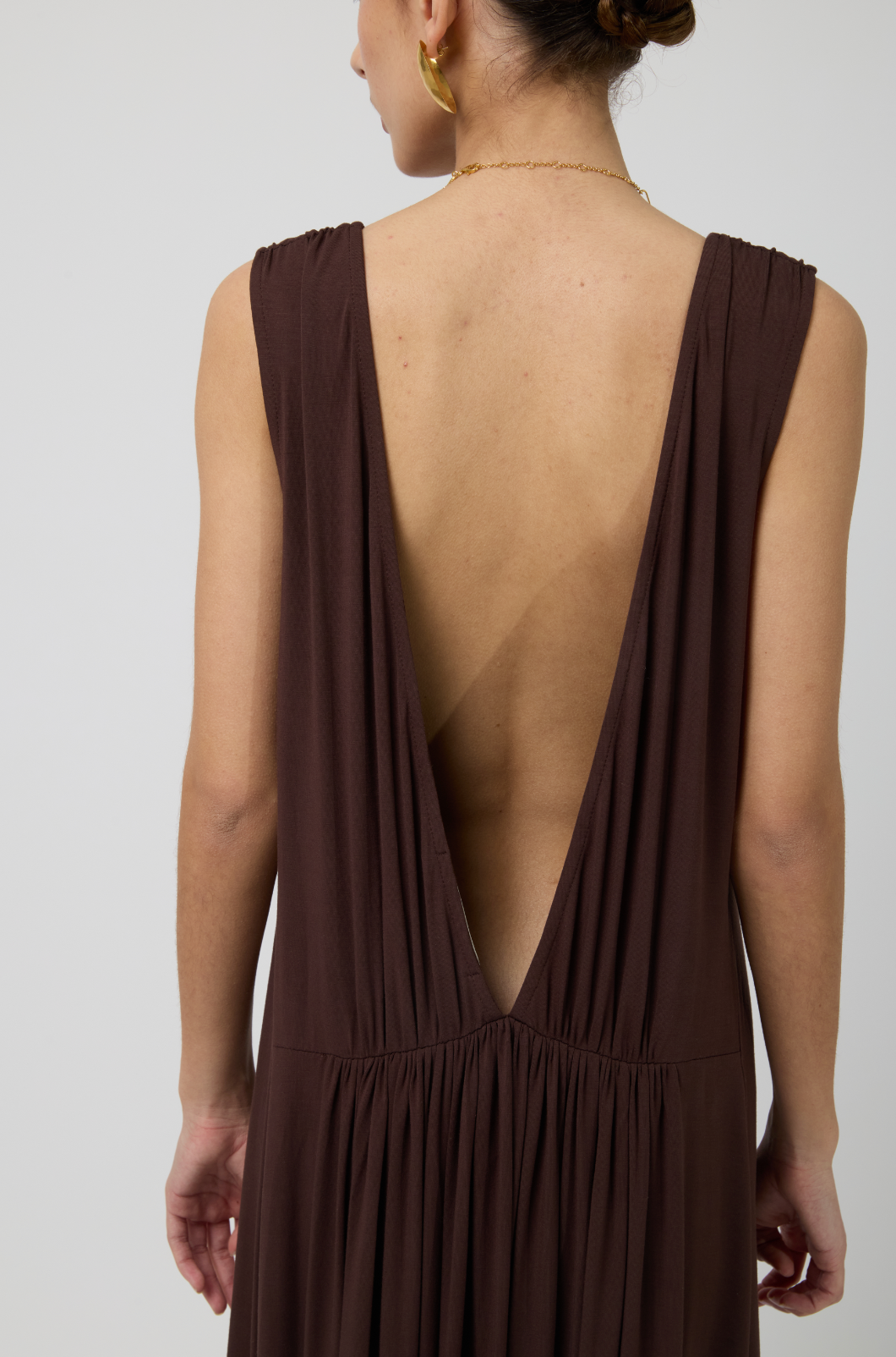 Aria Bamboo Jersey Maxi Dress in Espresso