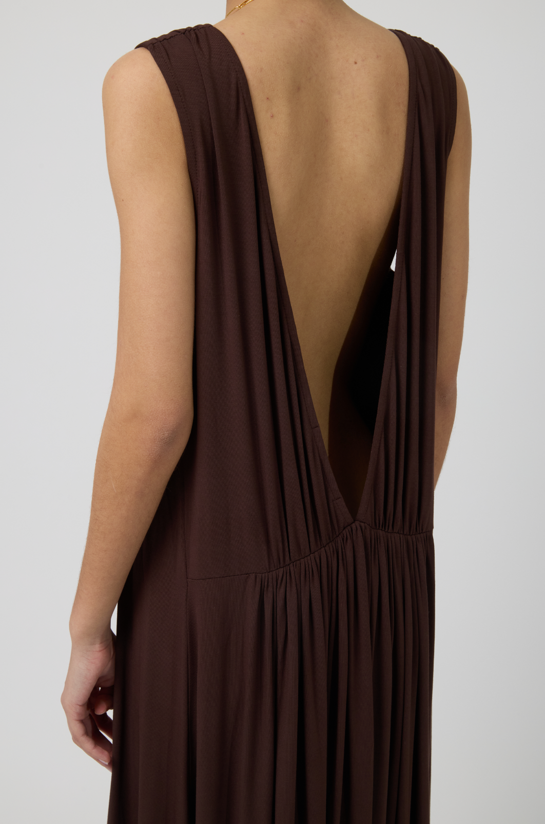 Aria Bamboo Jersey Maxi Dress in Espresso