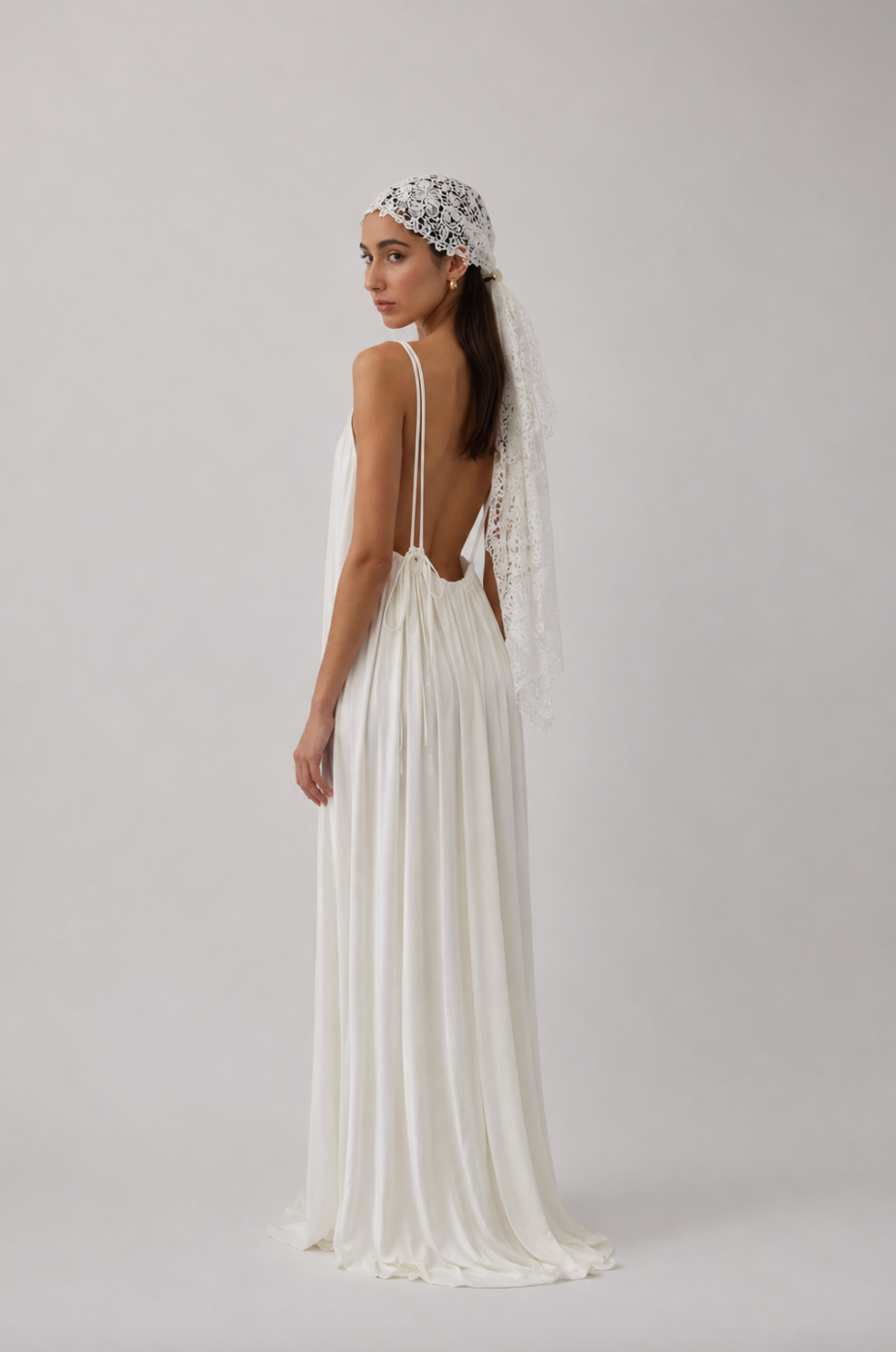 Luna Low Back Maxi Dress in White